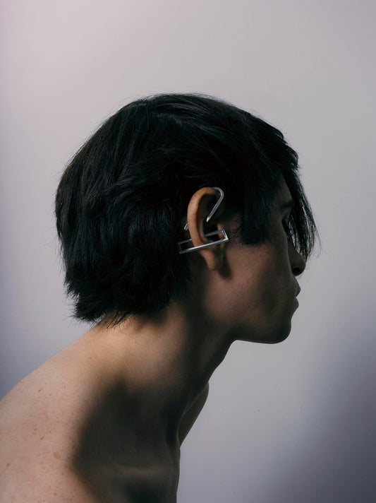 Theta square ear cuff