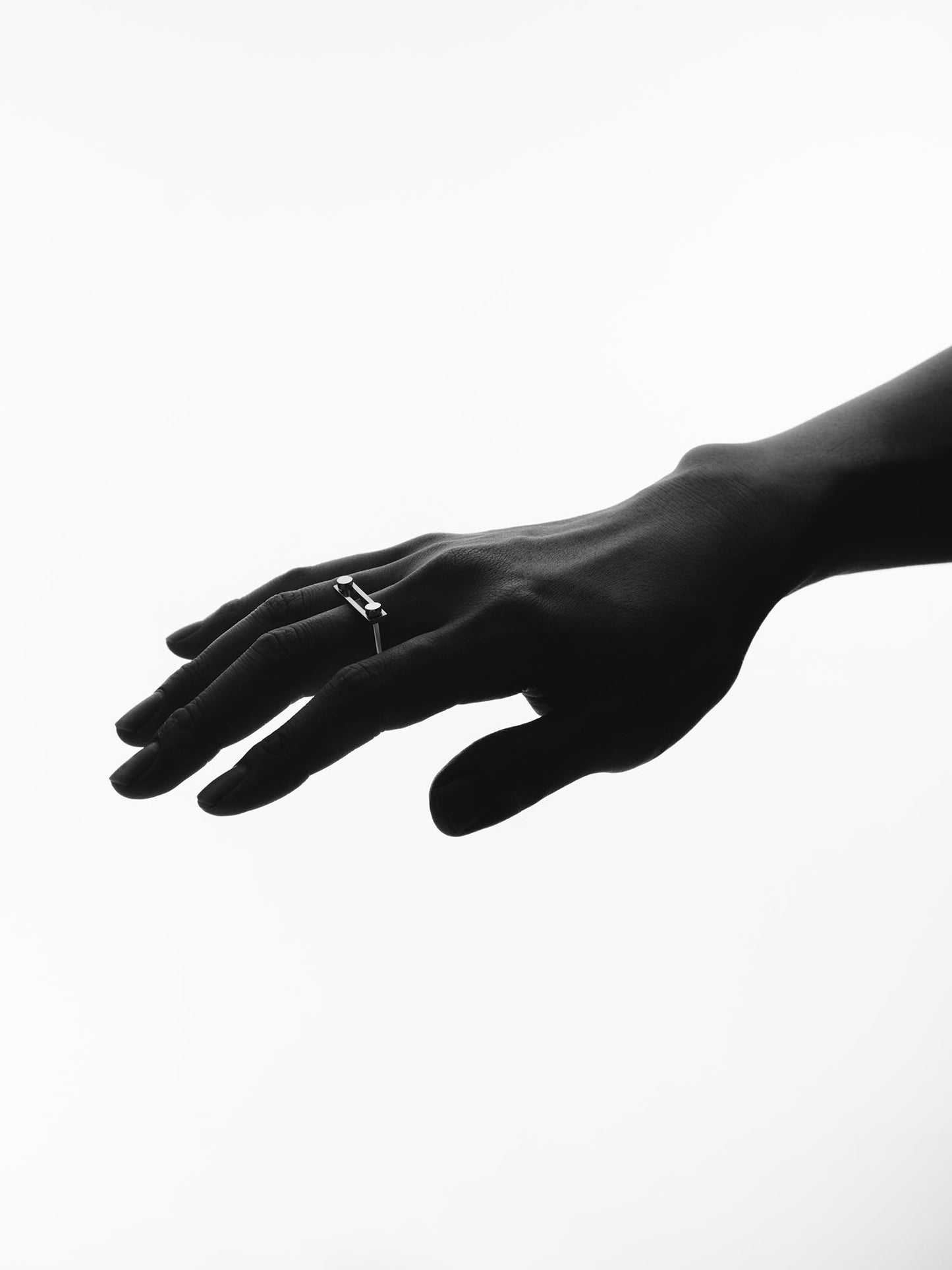 Phi ring - silver square