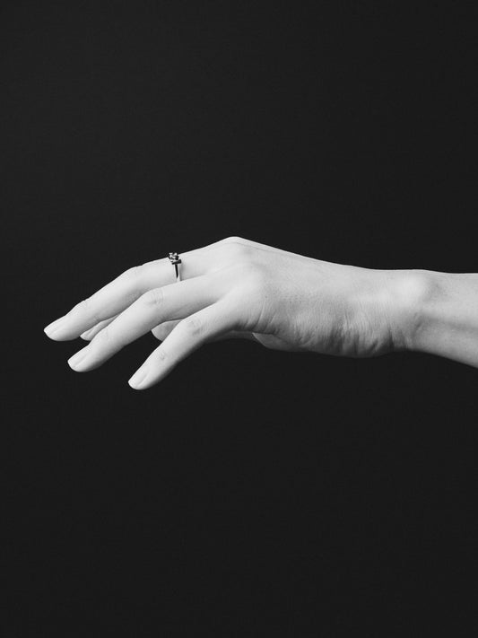 Phi ring - silver square