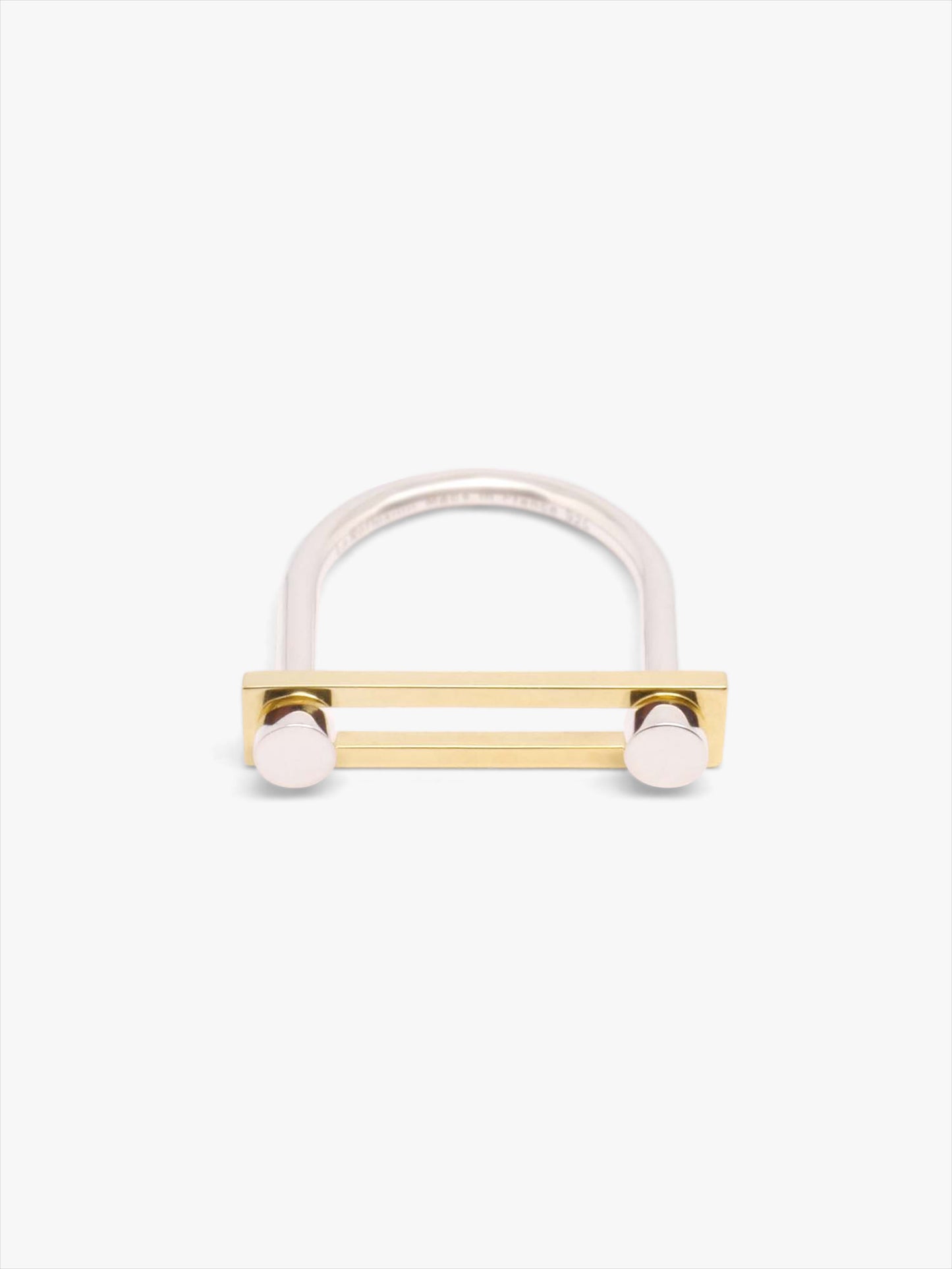 Phi ring - yellow gold square