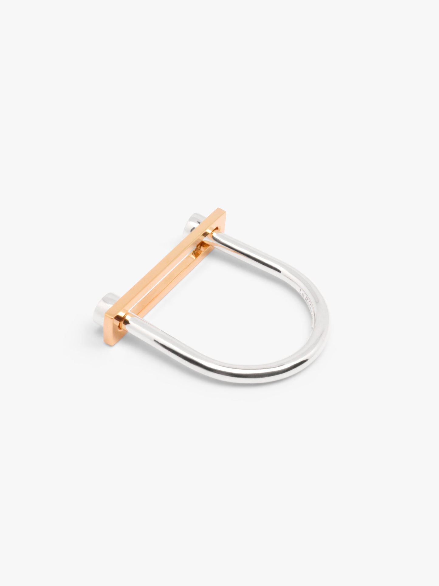 Phi ring - yellow gold square