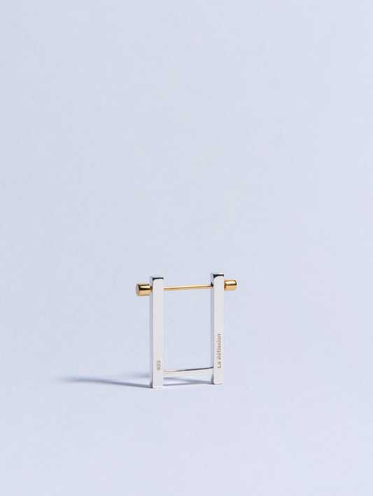 18k yellow gold screw piercing earrings made in france