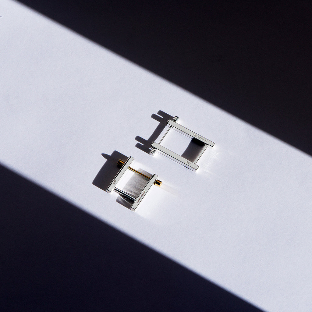18k yellow gold screw piercing earrings made in france