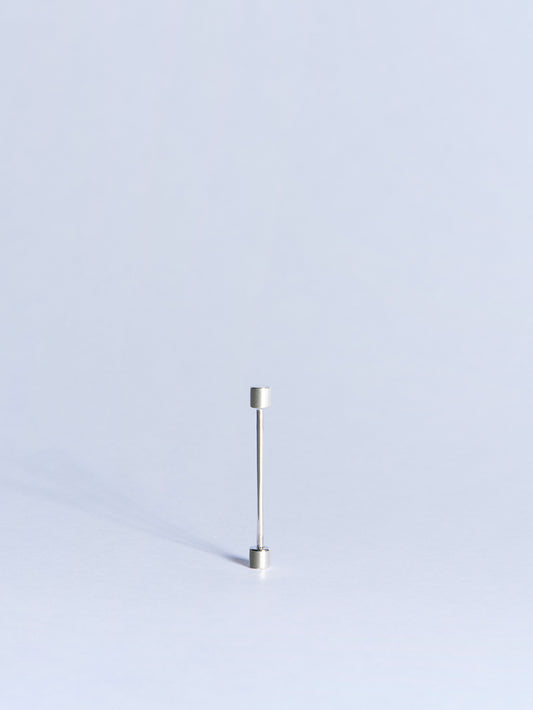 18k white gold circle screw piercing earring