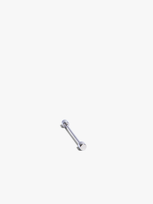 Boucle d'oreille Circle – or blanc
