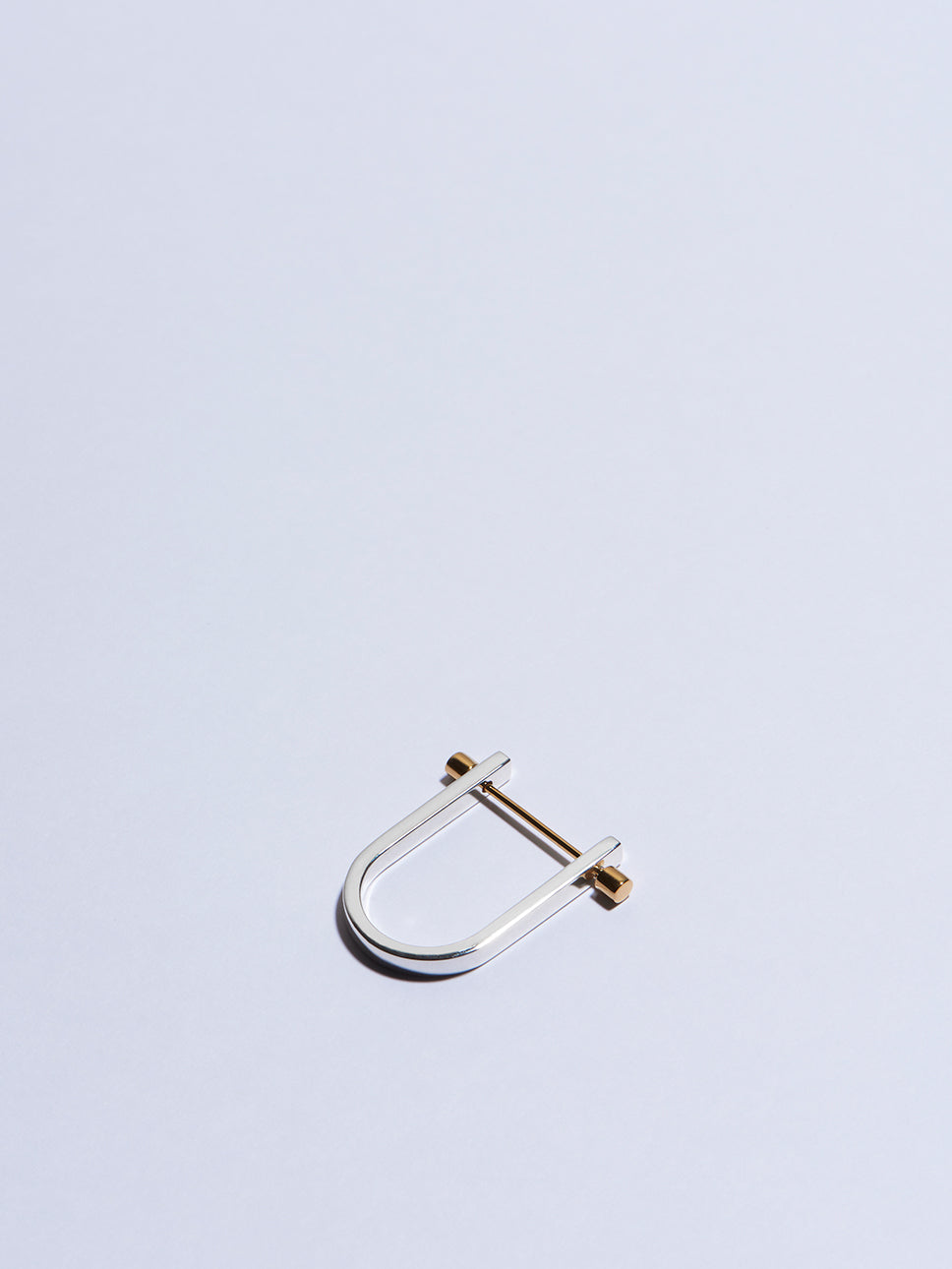 18k yellow gold circle screw piercing earring made in france