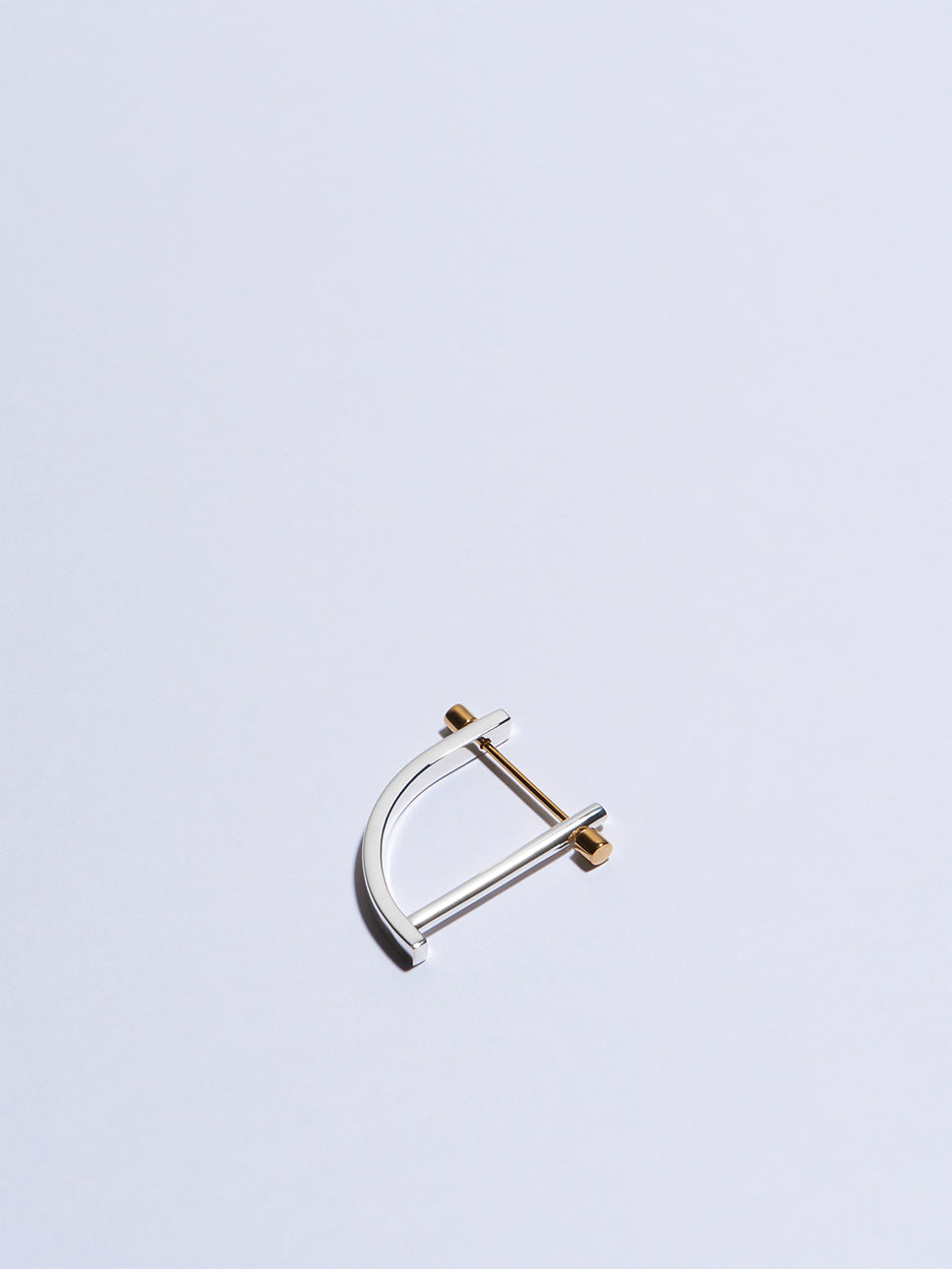 18k yellow gold circle screw piercing earring made in france