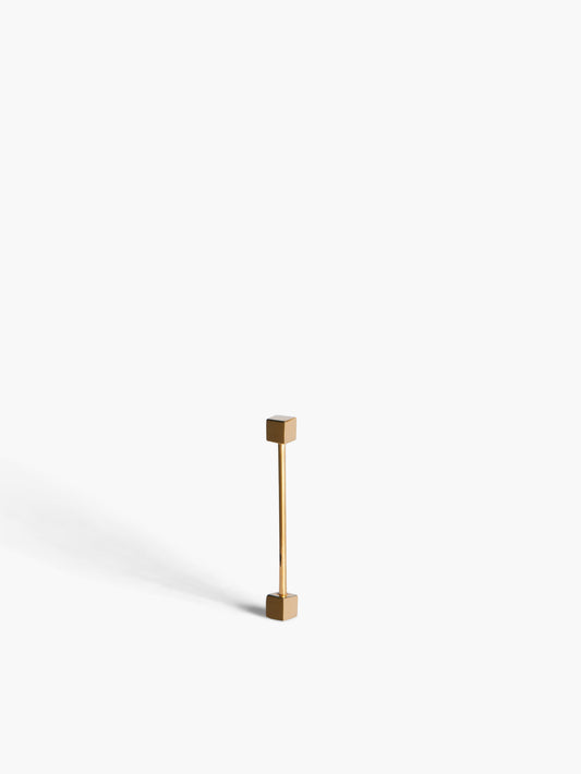 Gold stand on a earrings white background