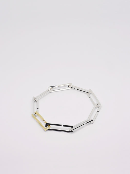 Lambda square bracelet + 1 gold piece