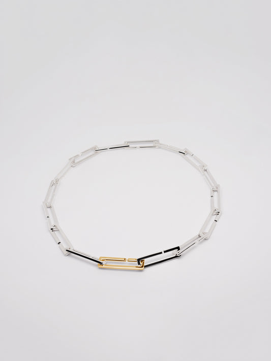 Lambda square necklace + 1 gold piece