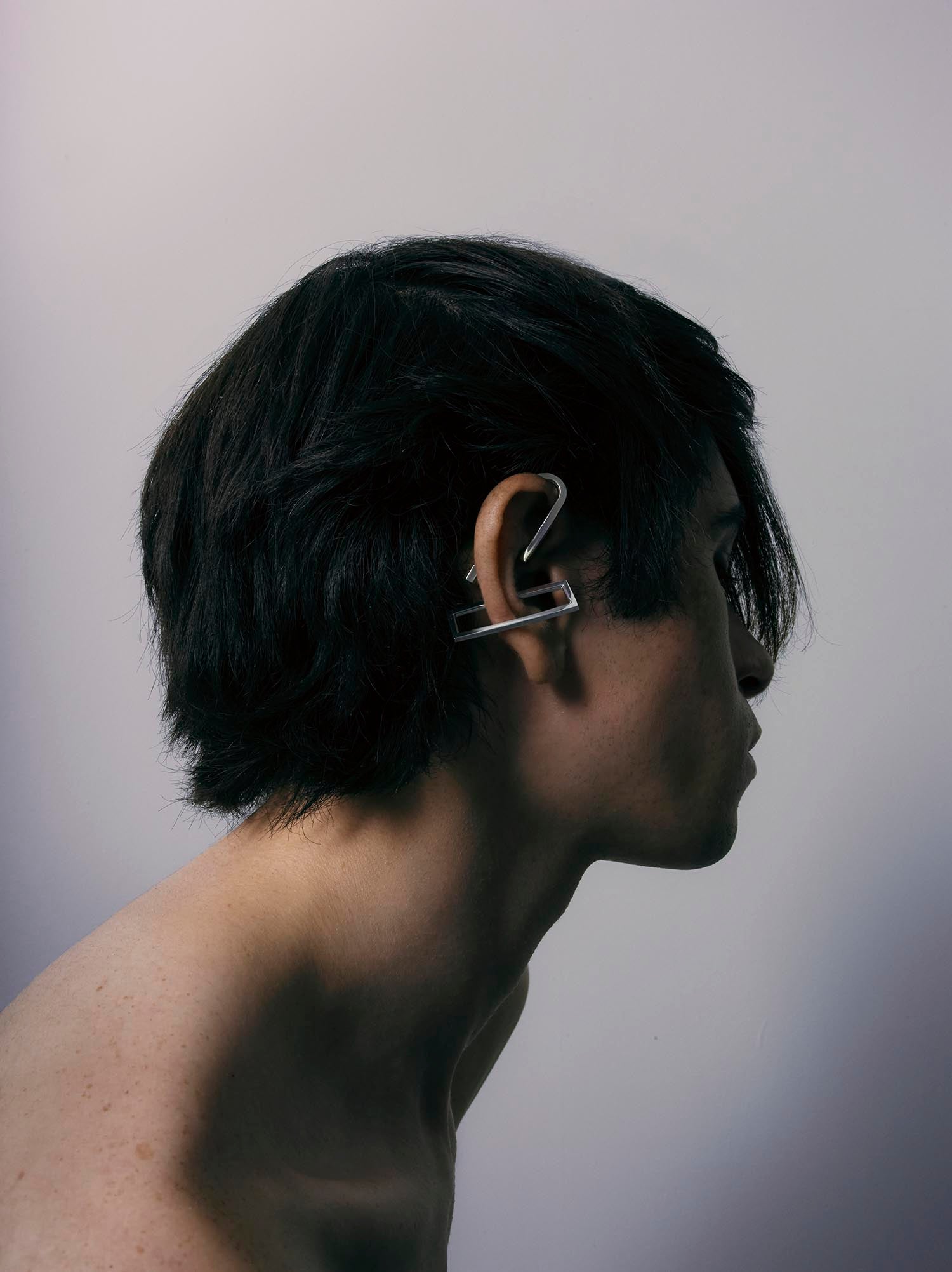 Theta square ear cuff
