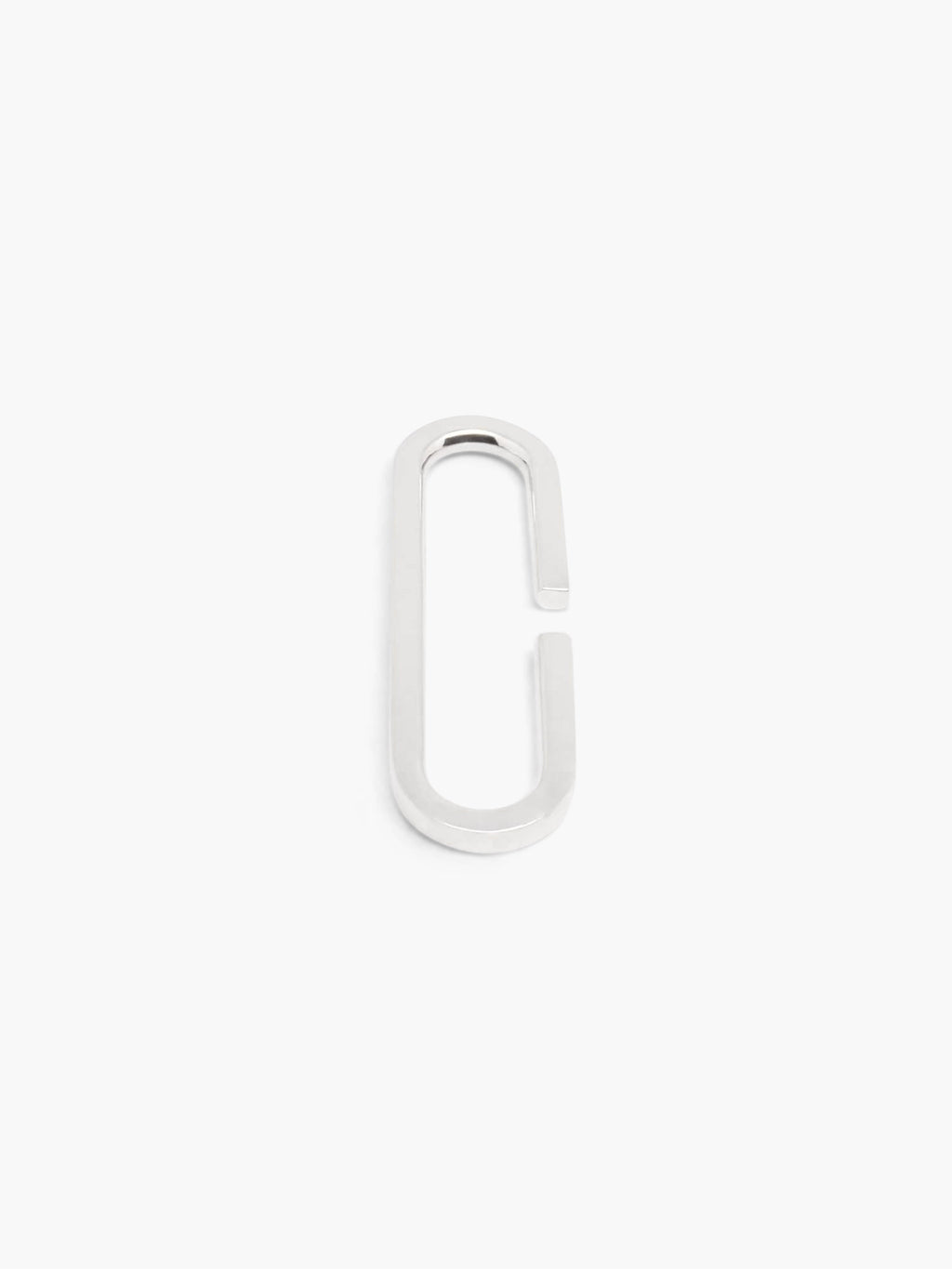 silver clip earcuff on a white background