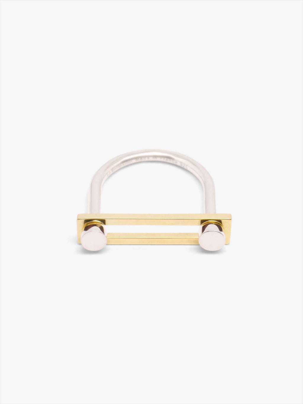 Phi ring - yellow gold square