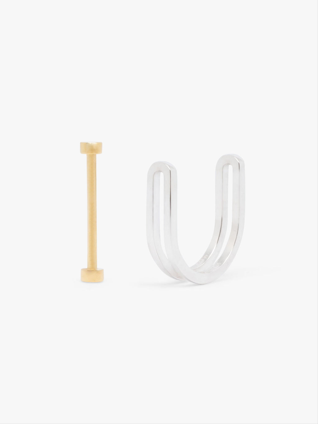 Psi ring - yellow gold bar
