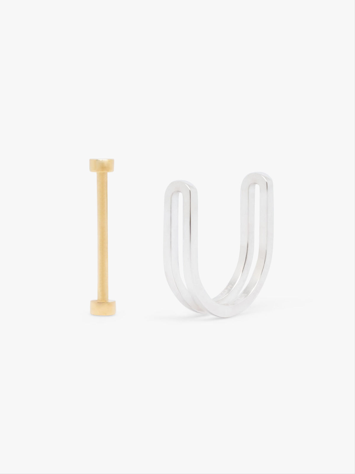 Psi ring - yellow gold bar