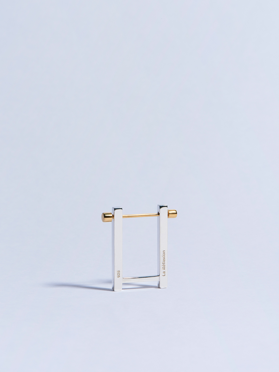 18k yellow gold screw piercing earrings made in france