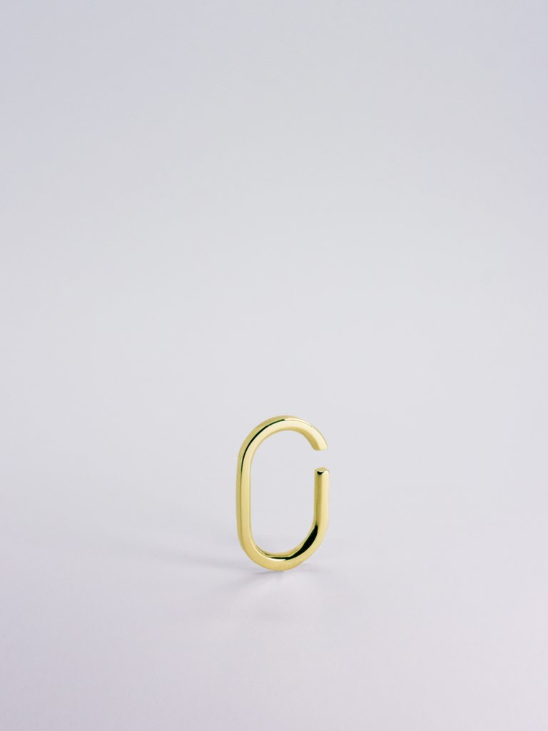 18k yellow gold ear cuff made in france